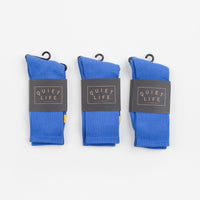 The Quiet Life Shhh Socks (3 Pair) - Periwinkle thumbnail