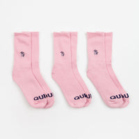 The Quiet Life Shhh Socks (3 Pair) - Pink thumbnail