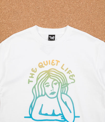 The Quiet Life Smoking Girl Gradient T-Shirt - White