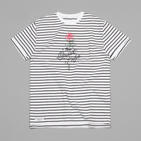 The Quiet Life Striped Rose T-Shirt - White / Black thumbnail