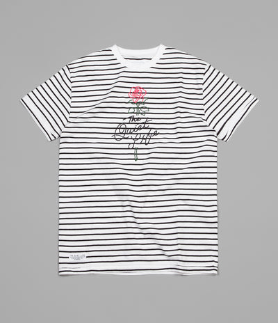 The Quiet Life Striped Rose T-Shirt - White / Black