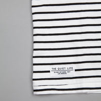 The Quiet Life Striped Rose T-Shirt - White / Black thumbnail