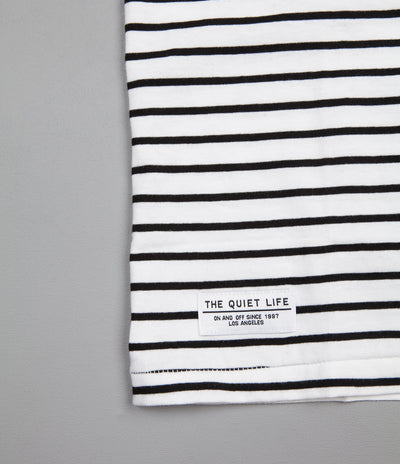 The Quiet Life Striped Rose T-Shirt - White / Black