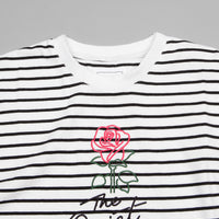 The Quiet Life Striped Rose T-Shirt - White / Black thumbnail