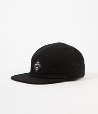 The Quiet Life Traveller 5 Panel Cap - Black