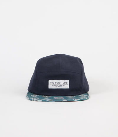 The Quiet Life Vase 5 Panel Cap - Blue Upper / Print Bill