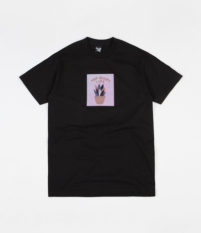 The Quiet Life Yawn Plant T-Shirt - Black