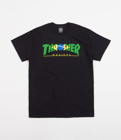 Thrasher Brazil Revista T-Shirt - Black