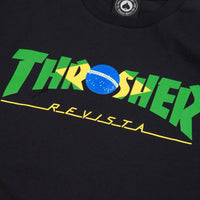 Thrasher Brazil Revista T-Shirt - Black thumbnail