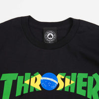 Thrasher Brazil Revista T-Shirt - Black thumbnail