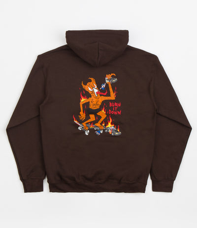 Thrasher Burn It Down Hoodie - Dark Chocolate