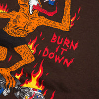 Thrasher Burn It Down Hoodie - Dark Chocolate thumbnail