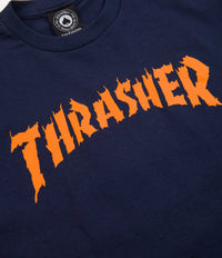 Thrasher Burn It Down T-Shirt - Navy | Flatspot