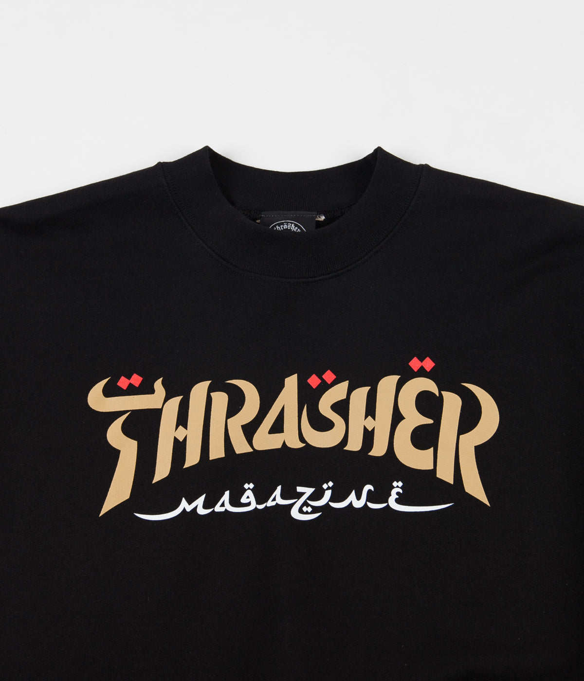 Thrasher Calligraphy Crewneck Sweatshirt Black Flatspot