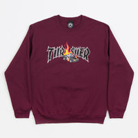 Thrasher Cop Car Crewneck Sweatshirt - Maroon thumbnail