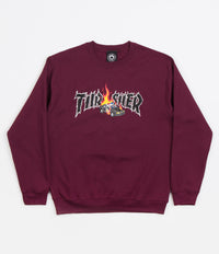 Thrasher Cop Car Crewneck Sweatshirt - Maroon