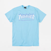 Thrasher Flame Logo T-Shirt - Sky Blue thumbnail