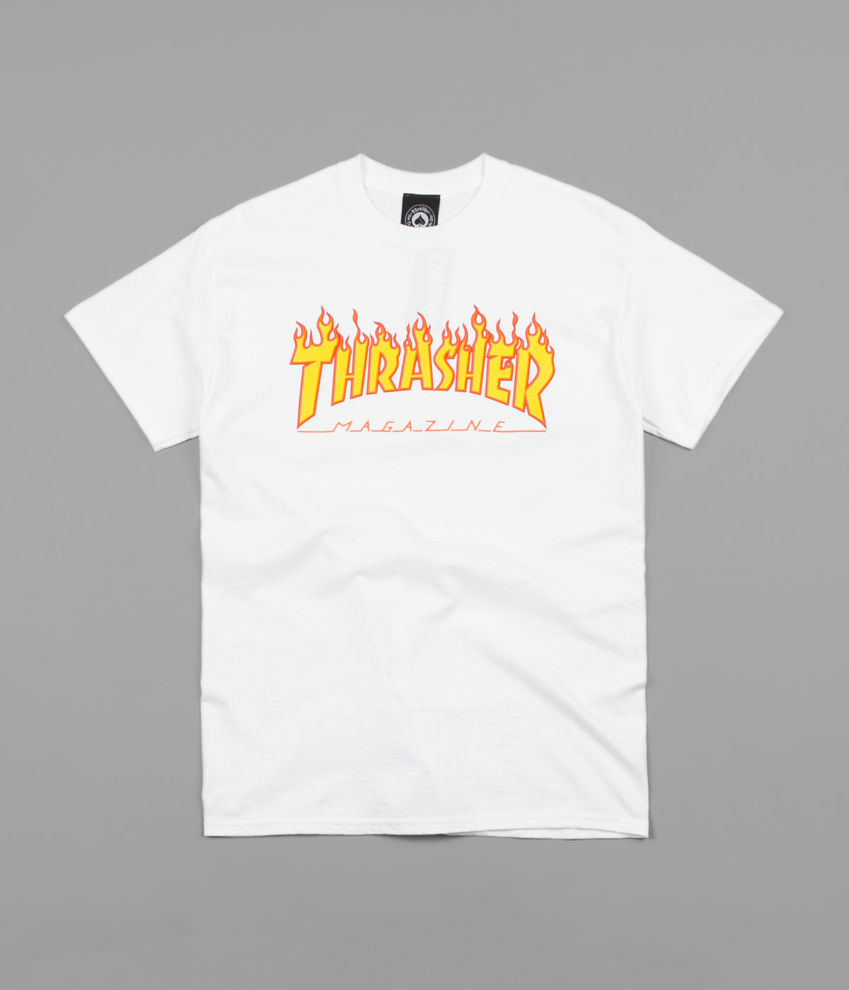 Thrasher Flame Logo T-Shirt - White | Flatspot