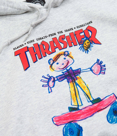 Thrasher Kid Cover Hoodie - Ash Grey