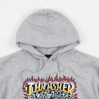 Thrasher Krak Skulls Hoodie - Heather Grey thumbnail