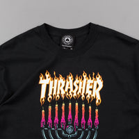 Thrasher Menorah T-Shirt - Black thumbnail