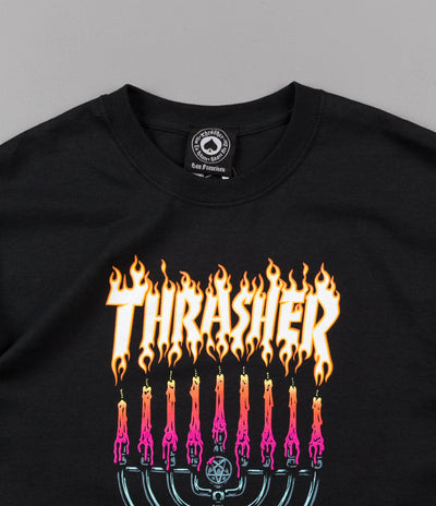 Thrasher Menorah T-Shirt - Black