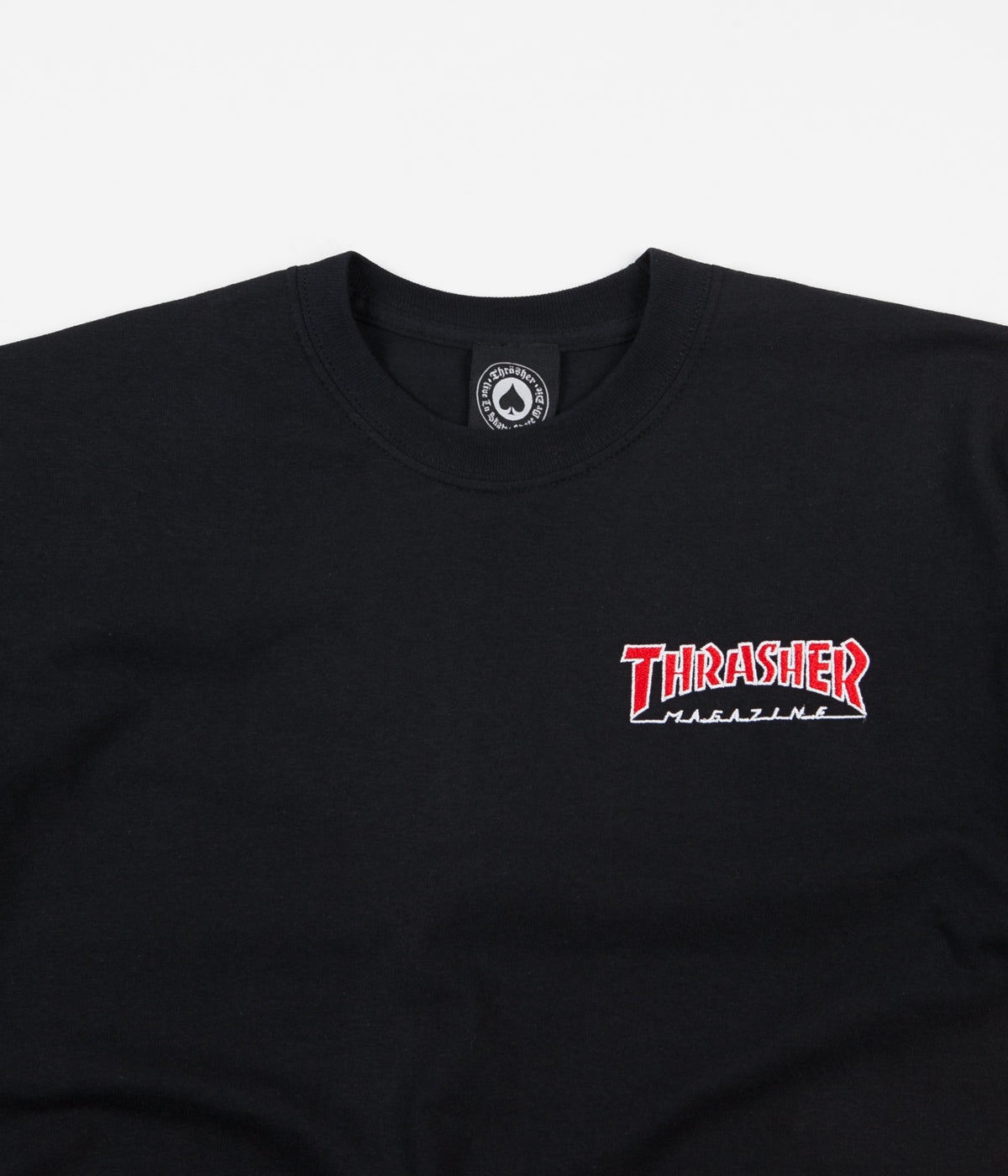 Thrasher Outlined Long Sleeve T-Shirt - Black | Flatspot