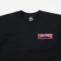 Thrasher Outlined Long Sleeve T-Shirt - Black thumbnail