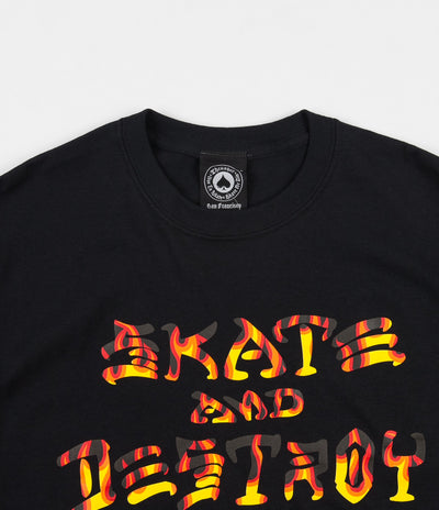 Thrasher Skate And Destroy BBQ T-Shirt - Black