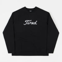 Tired Embroidered Golf Crewneck Sweatshirt - Black thumbnail