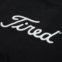 Tired Embroidered Golf Crewneck Sweatshirt - Black thumbnail