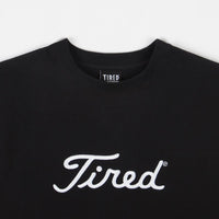 Tired Embroidered Golf Crewneck Sweatshirt - Black thumbnail