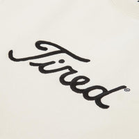 Tired Embroidered Golf Crewneck Sweatshirt - Cream thumbnail