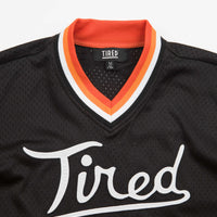 Tired Rounders Mesh Baseball Jersey - Black thumbnail