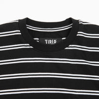 Tired Stamp Striped Pocket T-Shirt - Black thumbnail