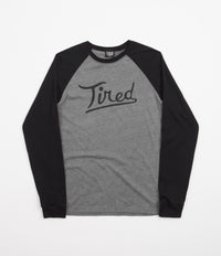 Tired The Rounders Raglan Long Sleeve T-Shirt - Grey / Black