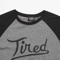 Tired The Rounders Raglan Long Sleeve T-Shirt - Grey / Black thumbnail