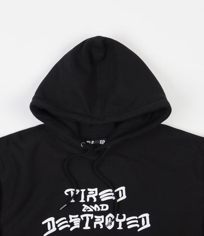 Tired x Thrasher T&D Hoodie - Black