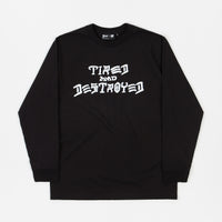 Tired x Thrasher T&D Long Sleeve T-Shirt - Black thumbnail