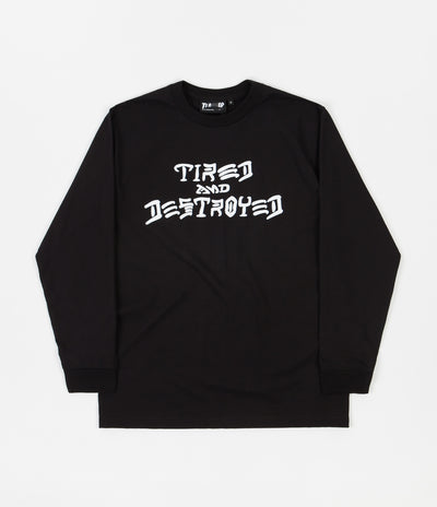 Tired x Thrasher T&D Long Sleeve T-Shirt - Black