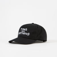 Tired x Thrasher T&D Unconstructed 5 Panel Cap - Black thumbnail