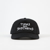 Tired x Thrasher T&D Unconstructed 5 Panel Cap - Black thumbnail