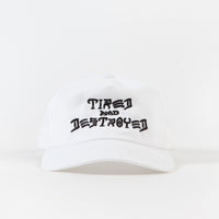 Tired x Thrasher T&D Unconstructed 5 Panel Cap - White thumbnail