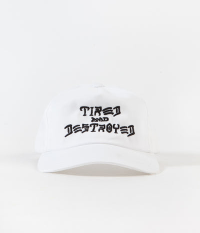 Tired x Thrasher T&D Unconstructed 5 Panel Cap - White