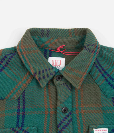 Topo Designs Mountain Heavyweight Shirt - Green / Earth Plaid