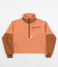 Topo Designs Womens Mountain Pullover Fleece - Rust / Brick