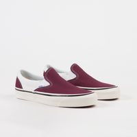 Vans Classic Slip-On 98 DX Anaheim Factory Shoes - OG Burgundy / White thumbnail