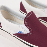 Vans Classic Slip-On 98 DX Anaheim Factory Shoes - OG Burgundy / White thumbnail