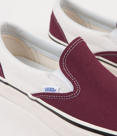 Vans Classic Slip-On 98 DX Anaheim Factory Shoes - OG Burgundy / White