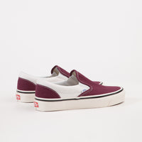 Vans Classic Slip-On 98 DX Anaheim Factory Shoes - OG Burgundy / White thumbnail